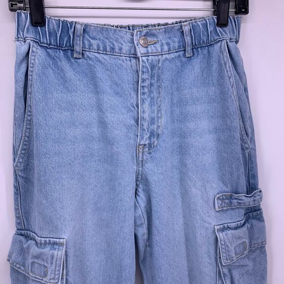 Forever 21 High-Waisted Cargo Jogger Jeans Womens Size S - Picture 3 of 8